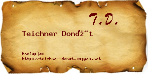 Teichner Donát névjegykártya